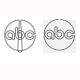 abc logo paper clips, custom paper clips