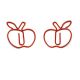 apple decorative paper clips, fun shaped paper clips