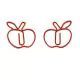 apple decorative paper clips, fun shaped paper clips