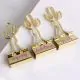 cactus decorative binder clips, custom gold binder clips 