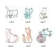 cute cat decorative paper clips, fun animal paper clips