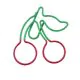 fruit paper clips in cherry shapes