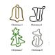 Christmas decorative paper clips, holiday shaped paper clips