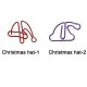 Christmas hat shaped paper clips, holiday decorative paper clips