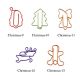 Christmas decorative paper clips, fun holiday paper clips