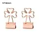 clover decorative binder clips, gold binder clips in shamrock shape