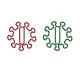 covid shaped paper clips, covid decorative paper clips