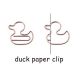 duck decorative paper clips, poultry shaped paper clips