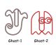 ghost shaped paper clips, halloween paper clips, holiday gifts
