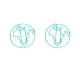 globe shaped paper clips, earth decorative paper clips