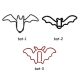 halloween bat shaped paper clips, cute decorative paper clips