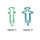 injector shaped paper clips, cute decorative paper clips