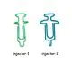 injector shaped paper clips, cute decorative paper clips