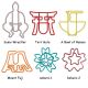 Japanese elements decorative paper clips, fun shaped paper clips