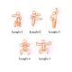 Kongfu moves shaped paper clips, martial arts decorative paper clips