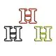 Letter H shaped paper clips
