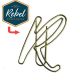 letter logo-R jumbo paper clips, extra large logo paper clips