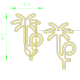 palm decorative paper clips, cute shaped paper clips