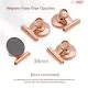 magnetic paper clips in rose gold
