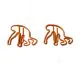monkey shaped paper clips, animal decorative paper clips