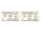 month FEB shaped paper clips, gold decorative paper clips