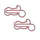 motorcycle shaped paper clips in red, vehicle decorative paper clips
