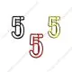 number-5 shaped paper clips, numeric decorative paper clips
