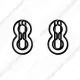 number 8 shaped paper clips, numeric decorative paper clips