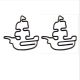 pirate ship shaped paper clips, pirate boat decorative paper clips