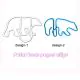 polar bear shaped paper clips, cute animal paper clips