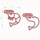 shrimp shaped paper clips, fish decorative paper clips