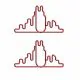 skyline shaped paper clips, construction decorative paper clips