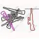 cute sniper rifle shaped paper clips, fun decorative paper clips