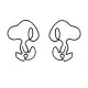 snoopy shaped paper clips, cute decorative paper clips