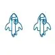spaceship decorative paper clips, fun shaped paper clips