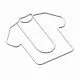 wire jumbo paper clips in T-shirt outline, T-shirt large paper clips, giant paper clip