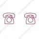 telephone decorative paper clips, phone shaped paper clips