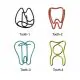 tooth decorative paper clips, shaped paper clips