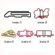 train shaped paper clips in colored wires