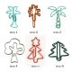 tree-theme shaped paper clips, plant decorative paper clips