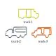 truck shaped paper clips, decorative paper clips