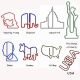 American themed decorative paper clips, fun shaped paper clips