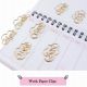 Weekdays shaped paper clips, gold decorative paper clips