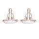 Yoga shaped paper clips in gold, fun decorative paper clips