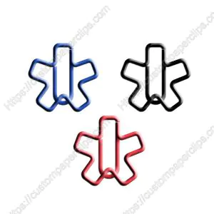 asterisk shaped paper clips, decorative paper clips