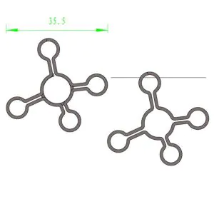 cute atom decorative paper clips, fun shaped paper clips