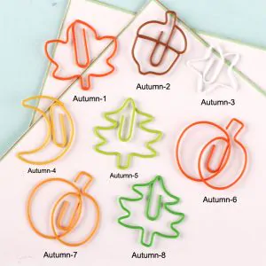 Autumn shaped paper clips, cute decorative paper clips