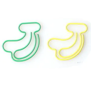 banana shaped paper clips, decorative paper clips