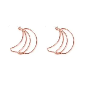 banana decorative paper clips, gold shaped paper clips