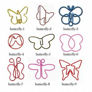 cute butterfly shaped paper clips, decorative paper clips